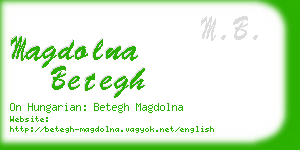 magdolna betegh business card